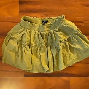 green puffy mini skirt